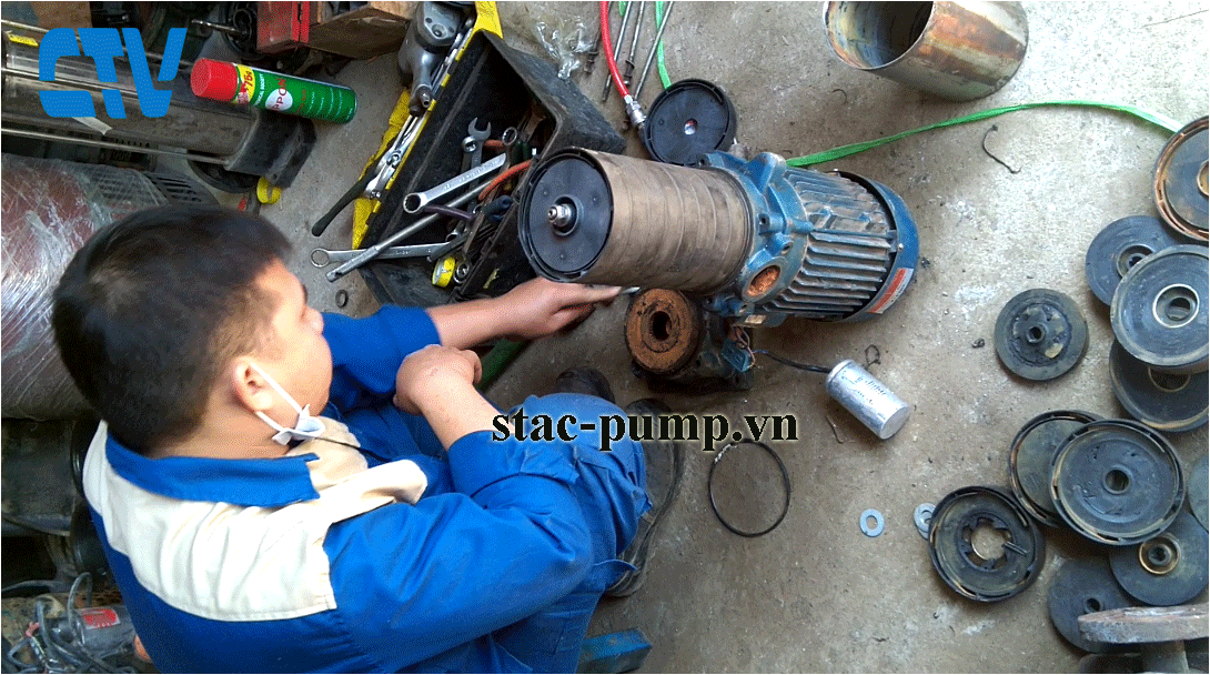 Sửa Bơm Trục Đứng  - Hướng Dẫn Thay Buồng Bơm